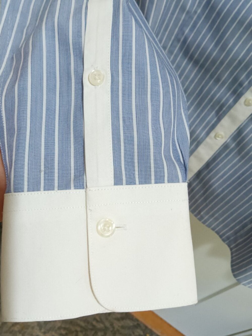 Brooks Brothers Fitted Non-Iron Cotton Shirts Stripes & Pick Stitch -Set of 3 - Picture 11 of 13